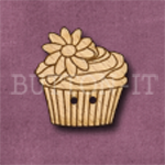 659 Cupcake with Flower 23mm x 24mm
