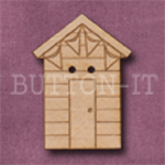 668 Beach Hut with Bunting 25mm x 33mm