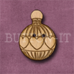 X045 Christmas Bauble Button 20mm x 27mm
