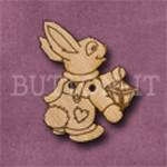 X088 Rabbit with a Lamp Button 24mm x 30mm