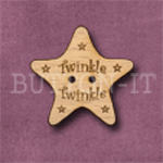 X094 Twinkle Star Button 26mm x 24mm