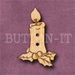 X111 Christmas Candle Button 22mm x 33mm