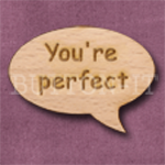 "You're perfect" Speech Bubble 36mm x 27mm
