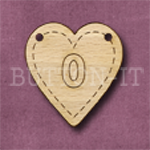 HB-10 Heart Number Bunting 26mm x 28mm