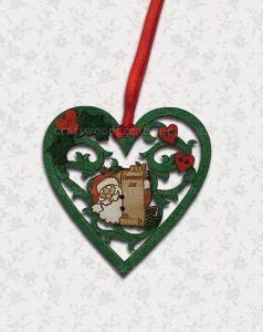 Feligree Heart Christmas Decoration