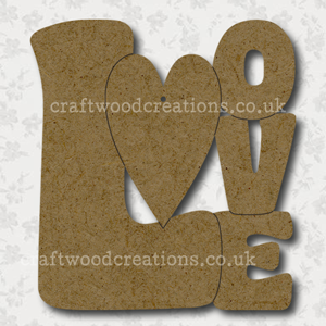 Craftwood Love Sign