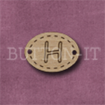 Oval Alphabet Button H