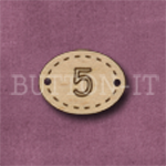 Oval Number Button 5