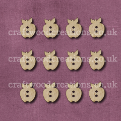 Midi Apple Shaped Buttons Laser Cut