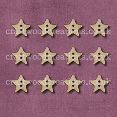 Midi Star Shaped Buttons Laser Cut