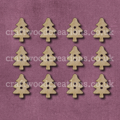 Midi Tree Shaped Buttons Laser Cut