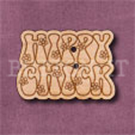 1122 "Hippy Chick" Button 29mm x 21mm
