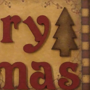 Merry Christmas Prim Style Sign