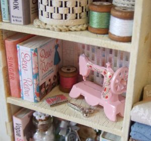 Cabinet of Shabby Chic Sewing Curiosities
