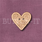 Steampunk Heart Button