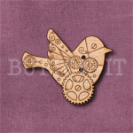 Steampunk Bird Button