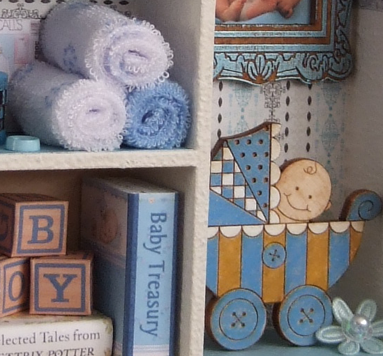 Baby Boy Keepsake Cabinet - Button-It & Craftwood Creations