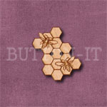 Honeycomb Bees Button