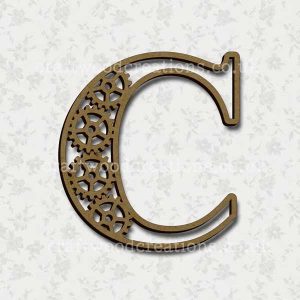 Steampunk Cog Alphabet Letter C
