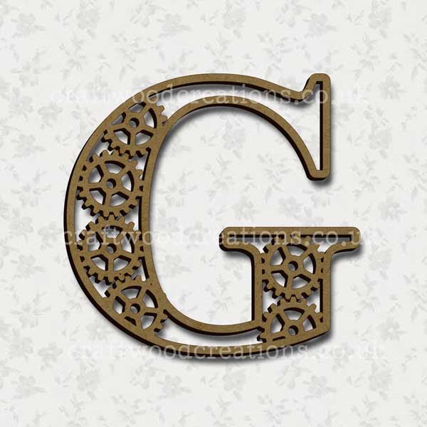 Steampunk Cog Alphabet Letter G
