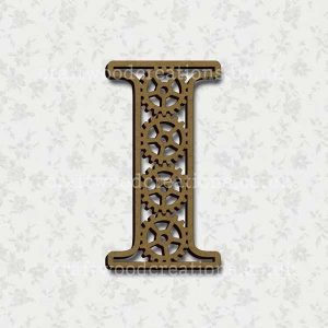 Steampunk Cog Alphabet Letter I