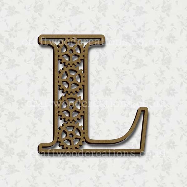 Steampunk Cog Alphabet Letter L