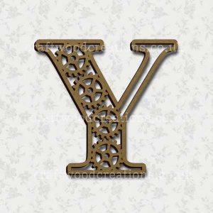 Steampunk Cog Alphabet Letter Y