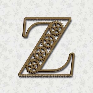 Steampunk Cog Alphabet Letter Z