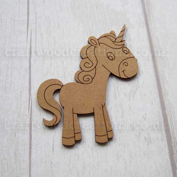 Unicorn MDF Shape - Button-It & Craftwood Creations