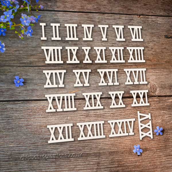 Chipboard Roman Numerals