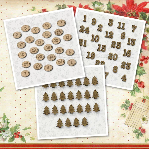 Advent Calendar Buttons and numbers